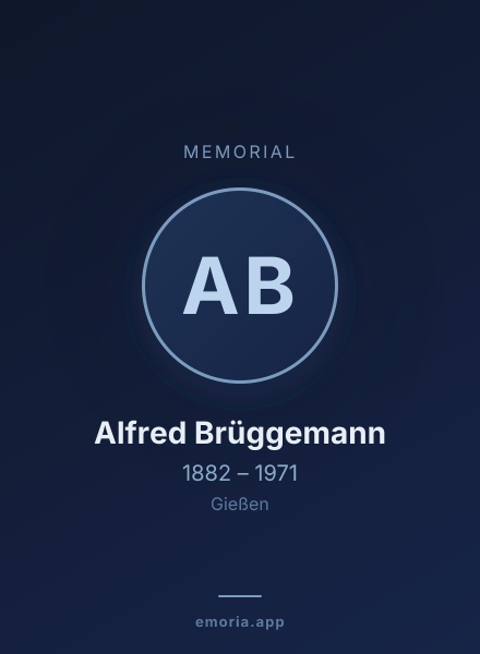 Memorial portrait of Alfred Brüggemann