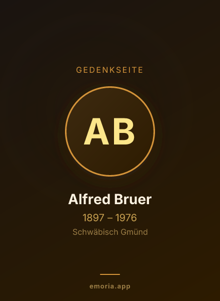 Gedenkportrait von Alfred Bruer