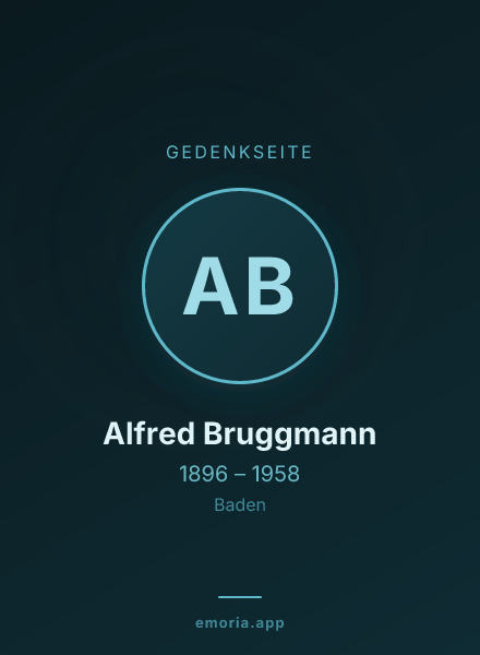 Gedenkportrait von Alfred Bruggmann