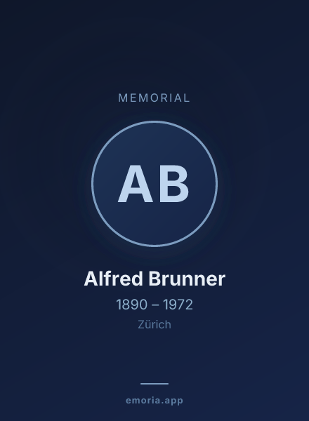 Memorial portrait of Alfred Brunner