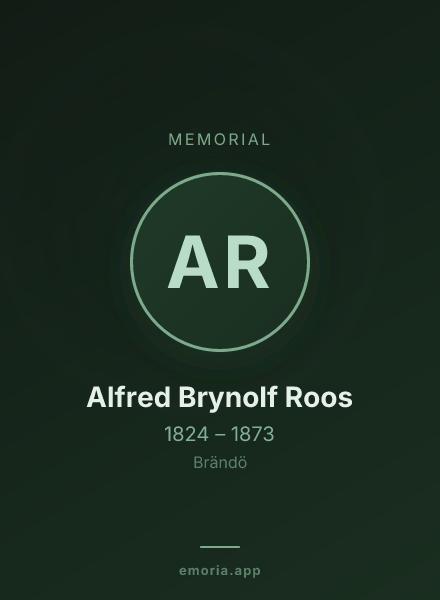Memorial portrait of Alfred Brynolf Roos