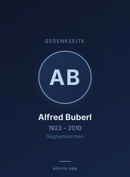 Gedenkportrait von Alfred Buberl