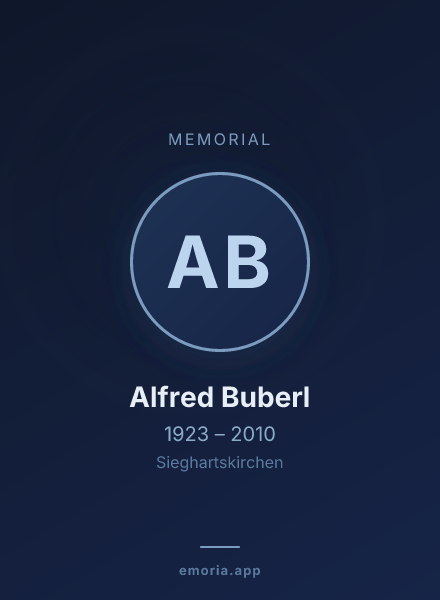 Memorial portrait of Alfred Buberl