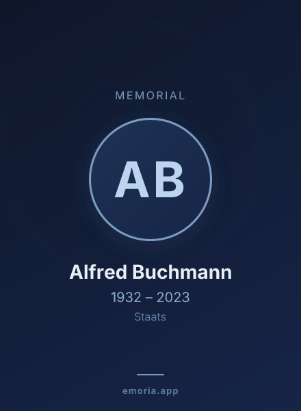 Memorial portrait of Alfred Buchmann