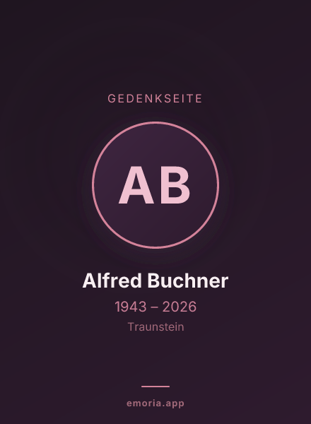 Gedenkportrait von Alfred Buchner