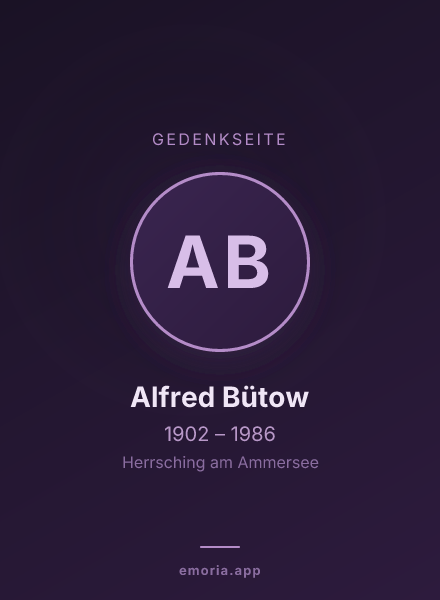 Gedenkportrait von Alfred Bütow
