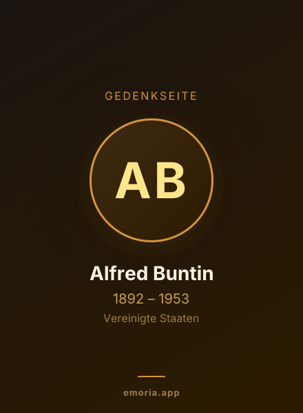 Gedenkportrait von Alfred Buntin