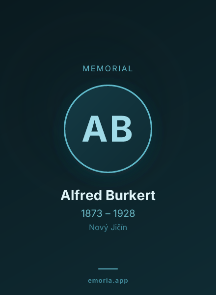 Memorial portrait of Alfred Burkert