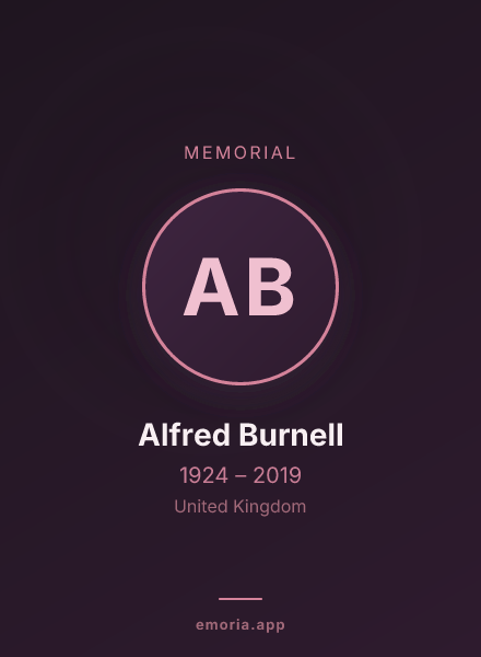 Memorial portrait of Alfred Burnell