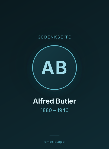 Gedenkportrait von Alfred Butler