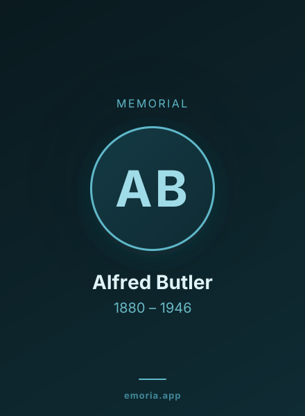 Memorial portrait of Alfred Butler