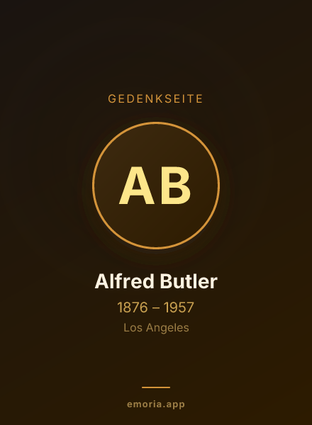 Gedenkportrait von Alfred Butler