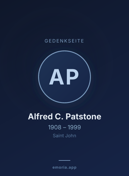 Gedenkportrait von Alfred C. Patstone