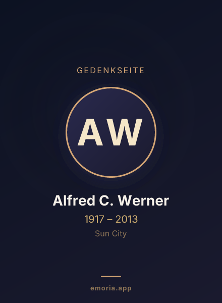 Gedenkportrait von Alfred C. Werner