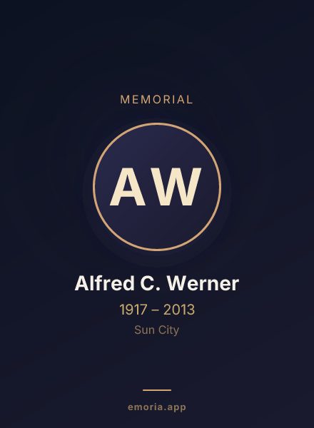 Memorial portrait of Alfred C. Werner