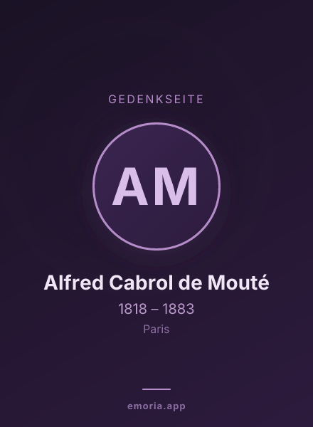 Gedenkportrait von Alfred Cabrol de Mouté