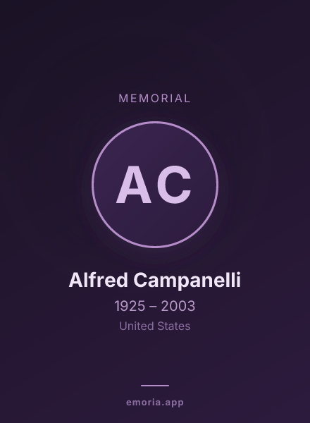Memorial portrait of Alfred Campanelli