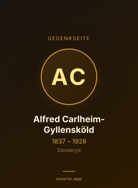 Gedenkportrait von Alfred Carlheim-Gyllensköld
