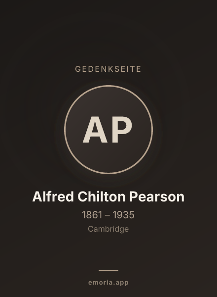 Gedenkportrait von Alfred Chilton Pearson