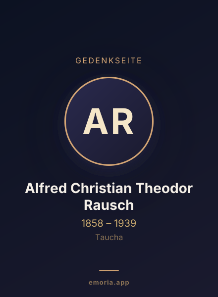 Gedenkportrait von Alfred Christian Theodor Rausch