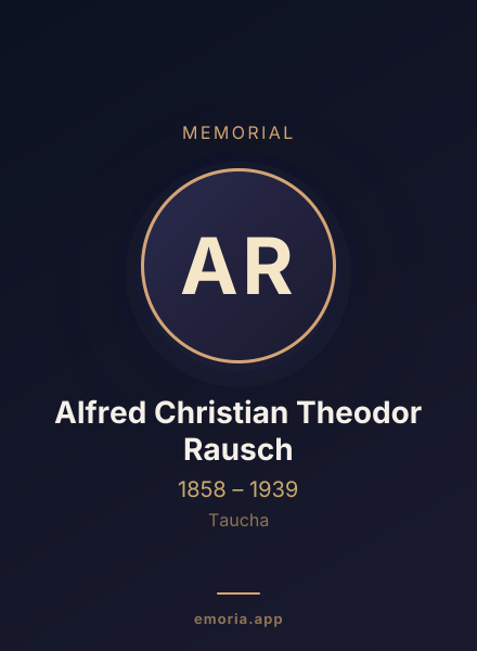 Memorial portrait of Alfred Christian Theodor Rausch