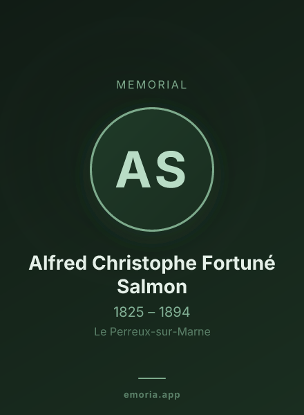 Memorial portrait of Alfred Christophe Fortuné Salmon