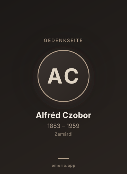 Gedenkportrait von Alfréd Czobor