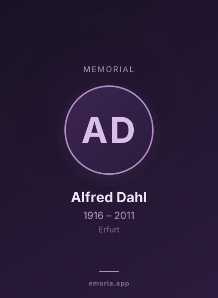 Memorial portrait of Alfred Dahl