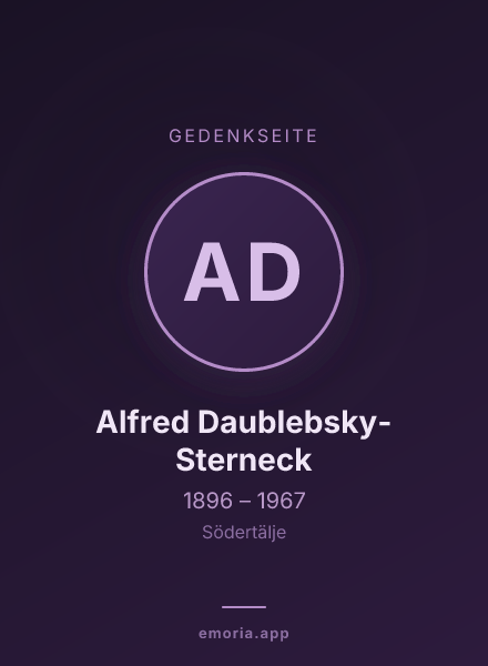 Gedenkportrait von Alfred Daublebsky-Sterneck