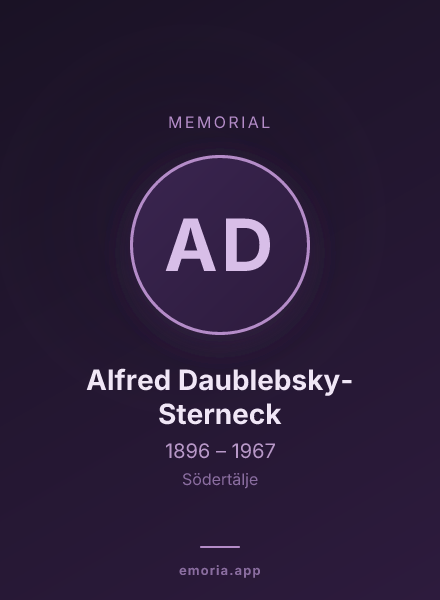Memorial portrait of Alfred Daublebsky-Sterneck