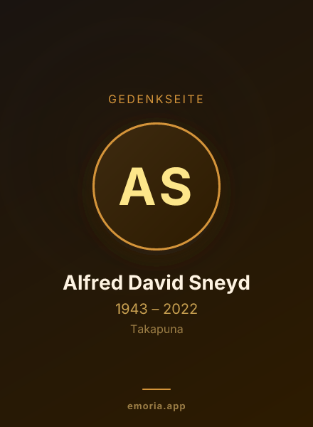 Gedenkportrait von Alfred David Sneyd