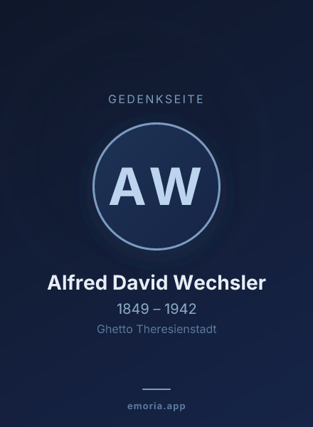 Gedenkportrait von Alfred David Wechsler