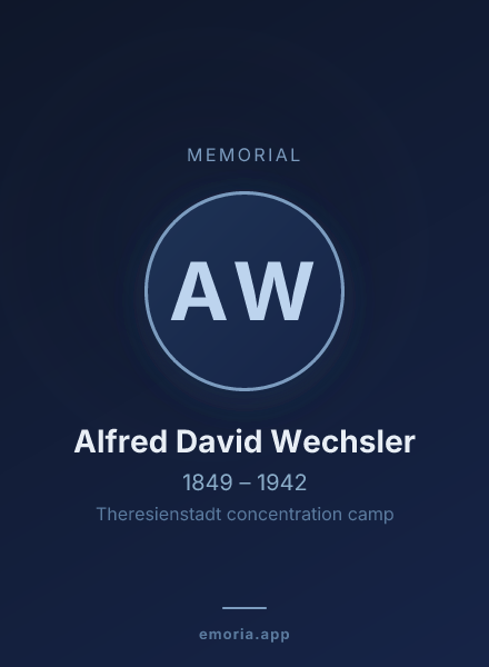Memorial portrait of Alfred David Wechsler