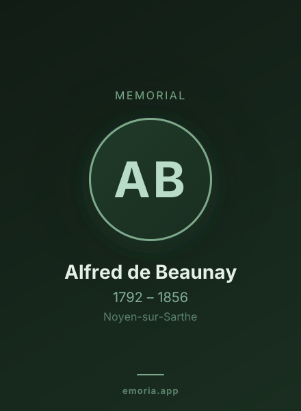 Memorial portrait of Alfred de Beaunay