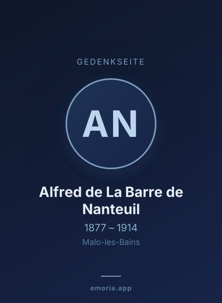 Gedenkportrait von Alfred de La Barre de Nanteuil
