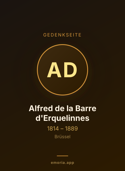 Gedenkportrait von Alfred de la Barre d'Erquelinnes