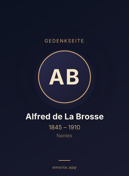Gedenkportrait von Alfred de La Brosse