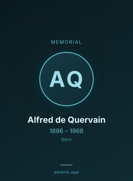Memorial portrait of Alfred de Quervain