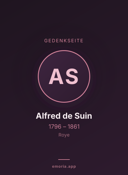 Gedenkportrait von Alfred de Suin