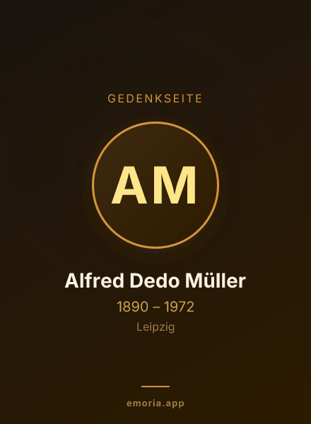 Gedenkportrait von Alfred Dedo Müller