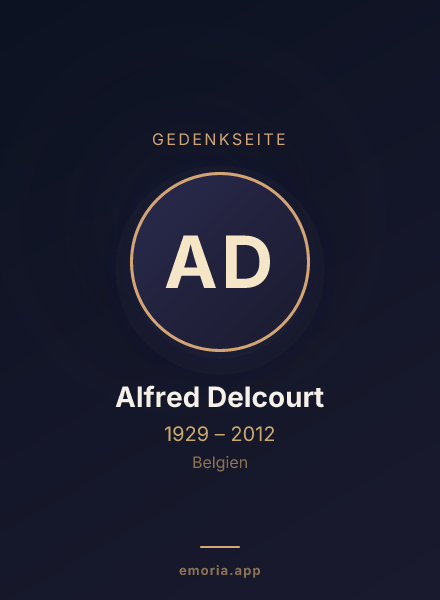 Gedenkportrait von Alfred Delcourt