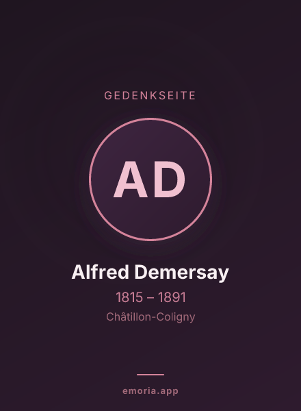 Gedenkportrait von Alfred Demersay