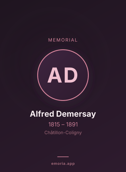 Memorial portrait of Alfred Demersay