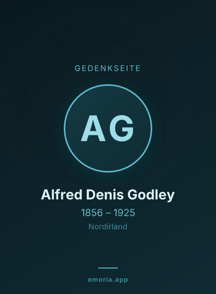 Gedenkportrait von Alfred Denis Godley