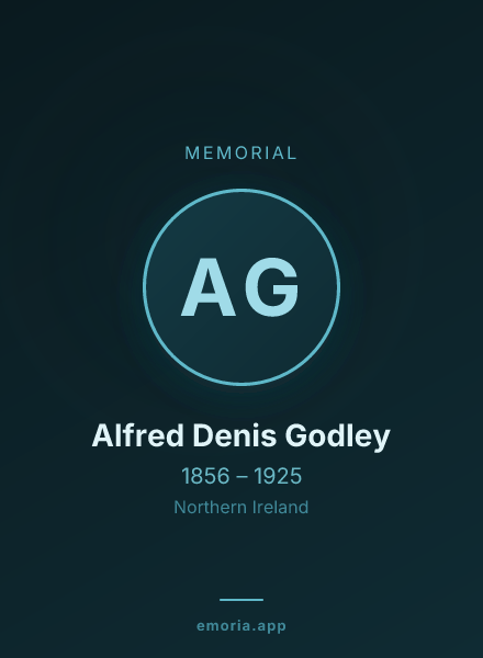 Memorial portrait of Alfred Denis Godley