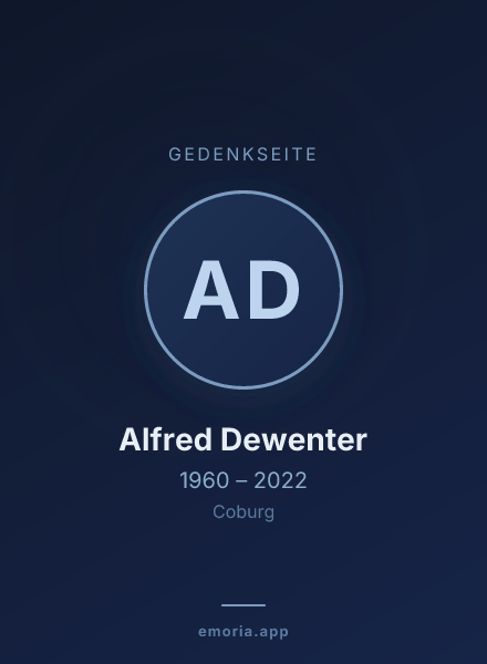 Gedenkportrait von Alfred Dewenter