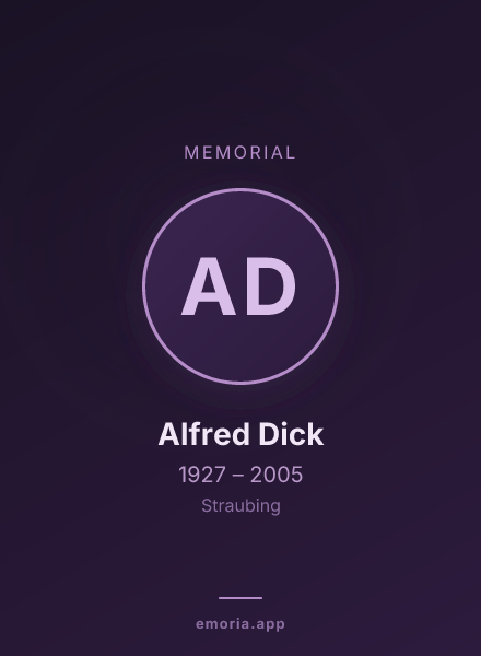 Memorial portrait of Alfred Dick
