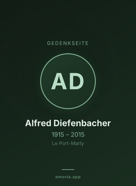 Gedenkportrait von Alfred Diefenbacher