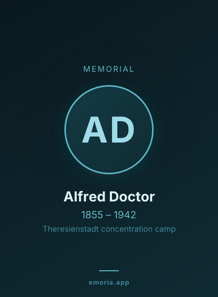 Memorial portrait of Alfred Doctor