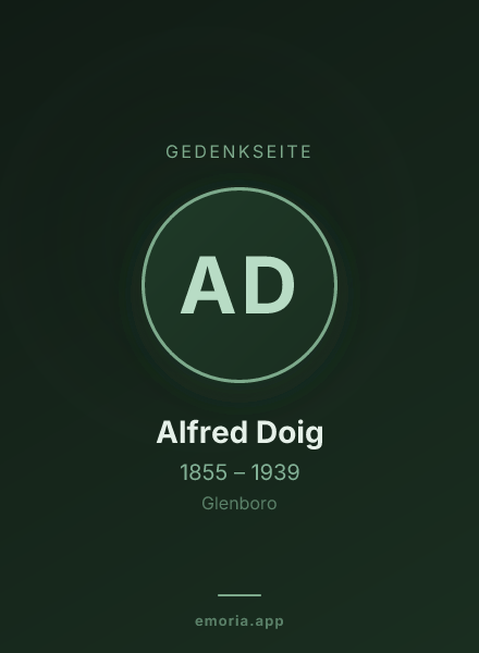Gedenkportrait von Alfred Doig